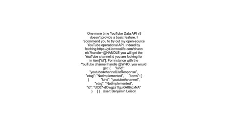 How to map youtube handles to channel IDs