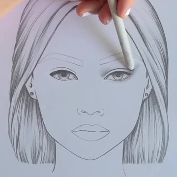 How about "Graceful pencil drawing of a girl.