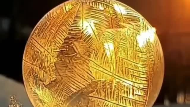 Magical mesmerizing frozen bubble