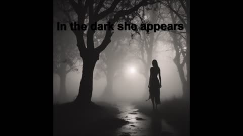 In the dark she appears