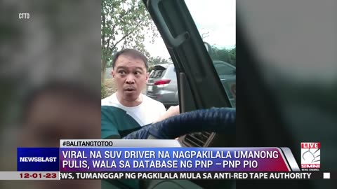 Viral na SUV driver na nagpakilala umanong pulis, wala sa database ng PNP