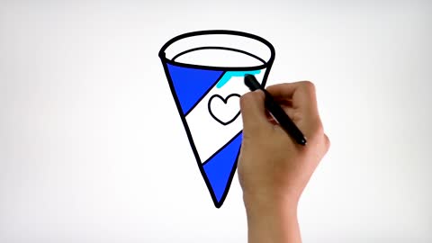 Drawing and Coloring for Kids - How to Draw Ice Cream 07