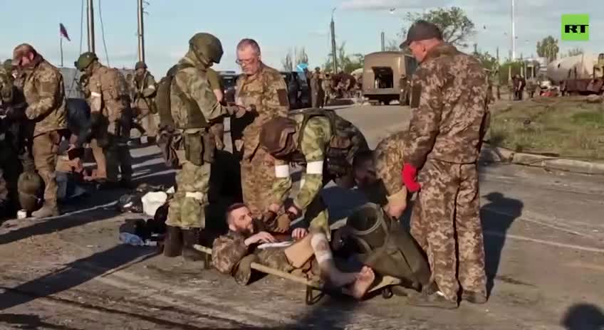 AZOVSTAL - 56 Nationalists Surrender in Mariupol