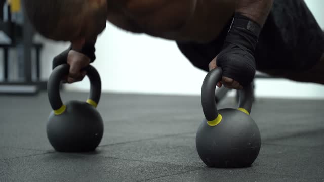 Close-Up Video Of Man Doing Push-Ups