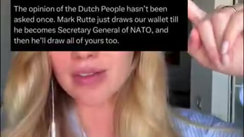 Mark Rutte is now the Secretary General of NATO and may cause WWW III, says Eva Vlaardingerbroek