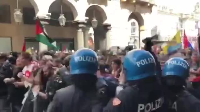 Protesters in Italy clash with Police