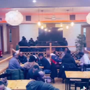 A cafe in Dublin with not one Irish person in sight.