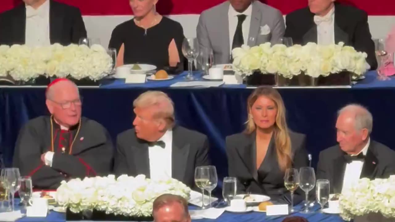 Letitia James is behind Trump tonight at the Al Smith dinner