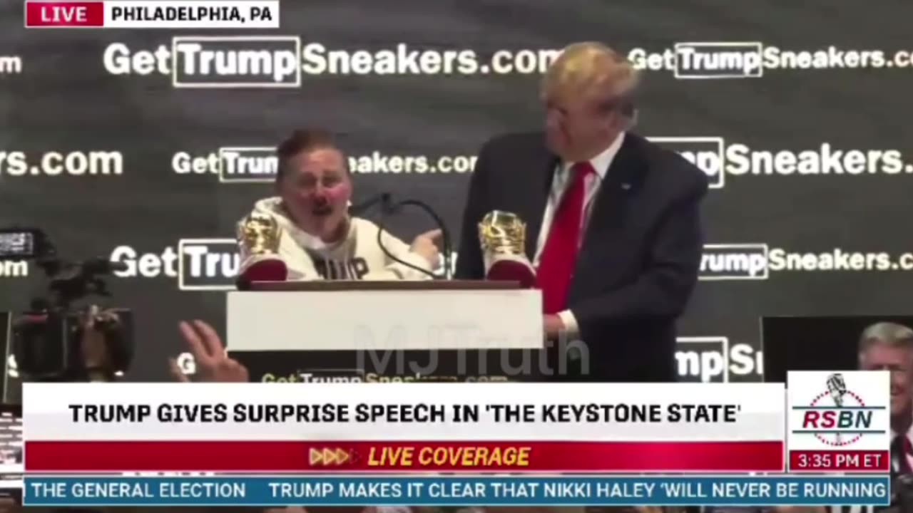 Trump Brought A Lady On Stage At Sneaker Con And It Got Very Emotional⦠š„²