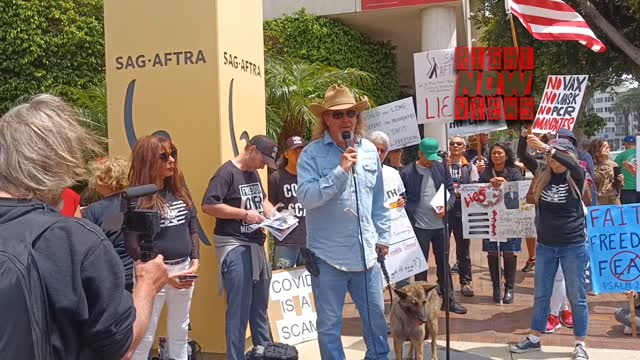 Actors, stunt people & others members of SAG-AFTRA Protest Jab Mandates