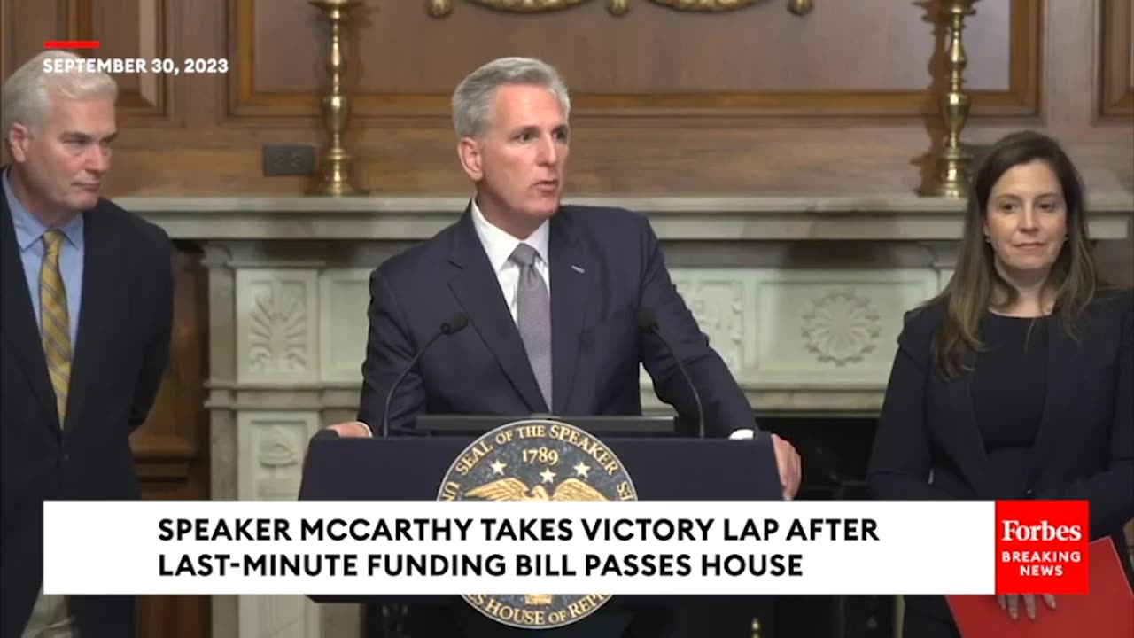 BREAKING- McCarthy Takes Victory Lap After House Passes CR To Keep Government Open For 45 More Days