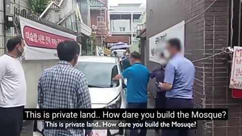 Muslims illegally occupied private land to built mosque in South Korea