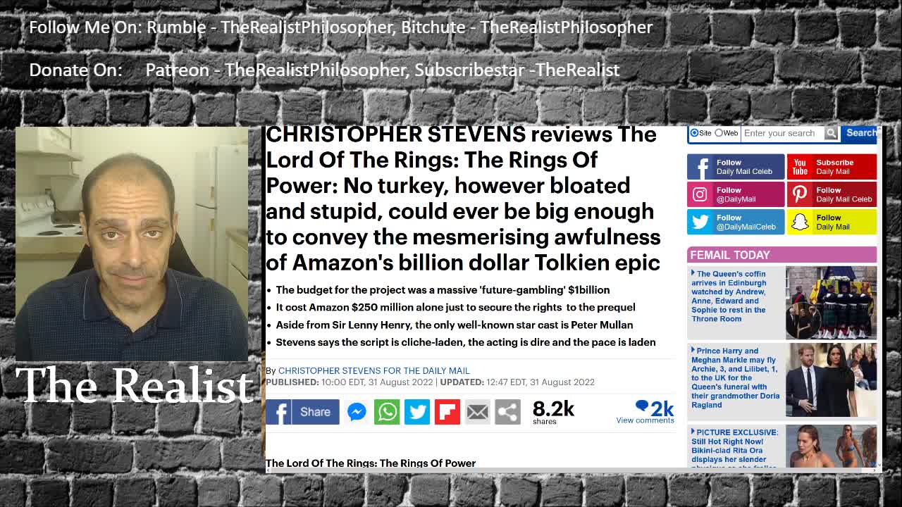 Rings Of Power Is Woke Dumpster Fire On Steroids