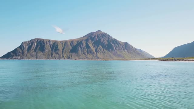 Drone Footage of a Mountain by the Sea 4K