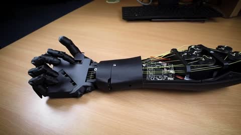 Mind-controlled robotic arm.