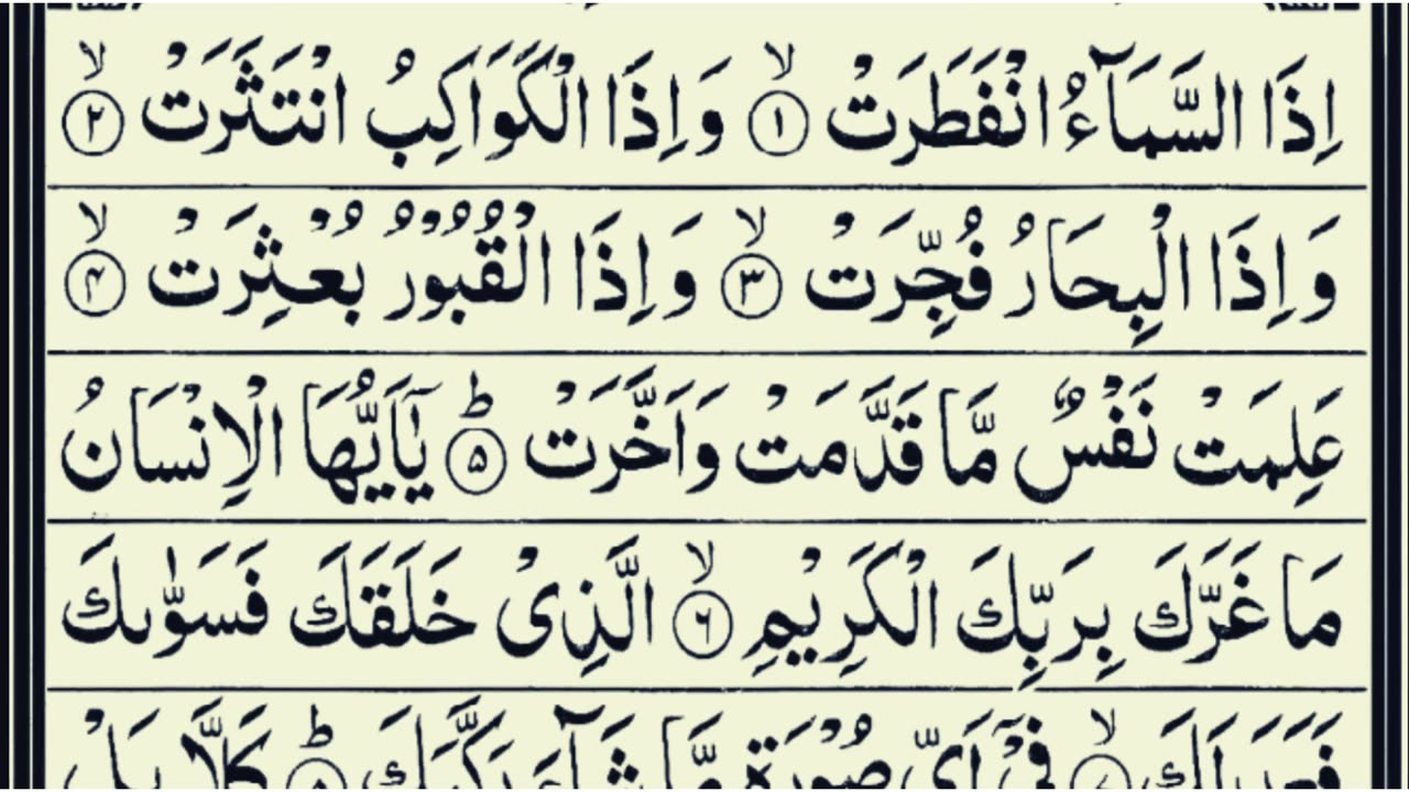 82-Surah Al Infitar (The Cleaving) Sheikh AbdurRahman AsSudais With Arabic Text HD | سورة الإنفطار