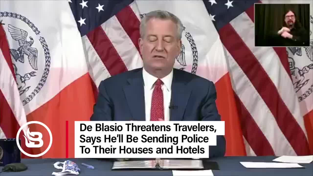 Communist NYC Mayor Deblasio threatens to sent police to your home