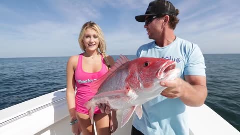 Girls First Time Fishing: For Snapper