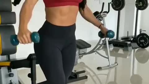 Girl Bodybuilding Workout At Gym - Health & Fitness