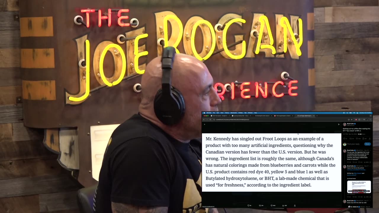 Joe Rogan ERUPTS on The New York Times for “Fact-Checking” RFK Jr. on Toxic Food Ingredients While Simultaneously Proving Him Right