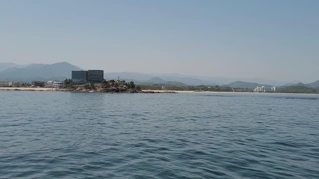 Mountain scenery from the sea