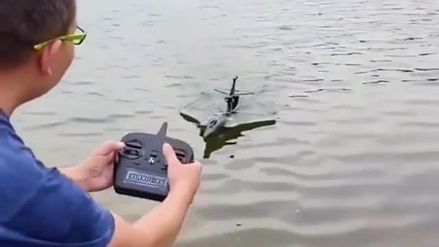 Rc airplane can also launch from water