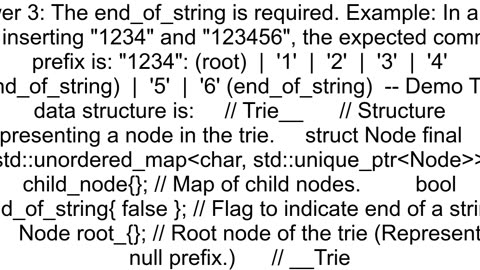 Basic prefix tree implementation question