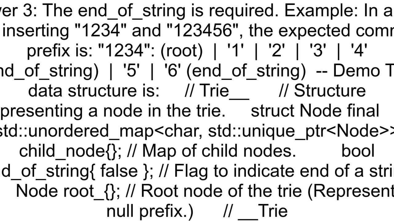 Basic prefix tree implementation question