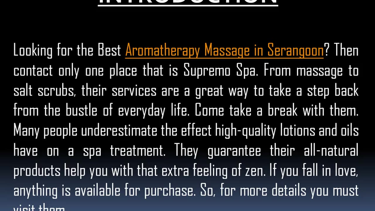 Best Aromatherapy Massage in Serangoon