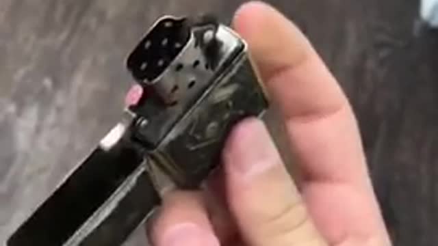 Fire lighter in slow motion