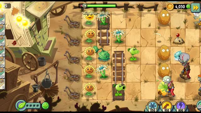 Plants vs Zombies 2 Wild West Day 2