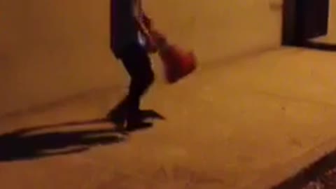 Traffic cone toss fail