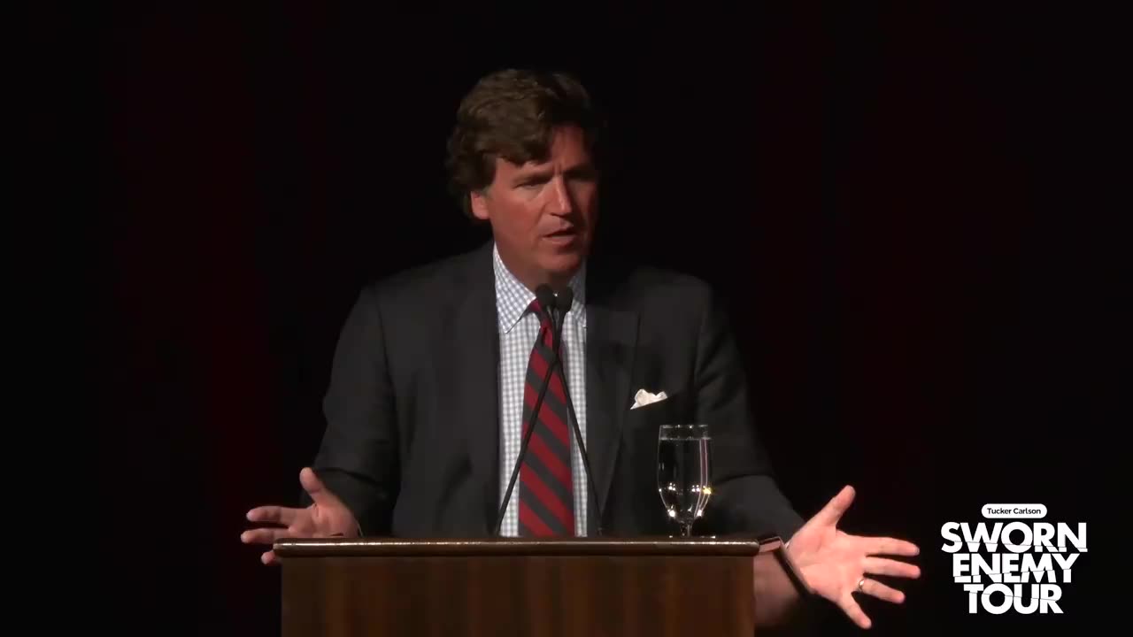 🚩 Tucker Carlson gives hilarious entertaining speech on his Sworn Enemy Tour!