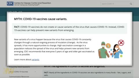 CDC Cannot Prove That COVID Vaccines Do Not Cause New Variants