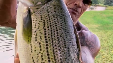 Dwayne Johnson caught the perfect fish