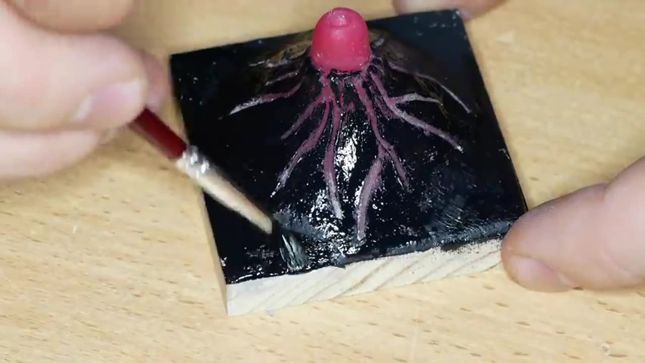 Volcano DIORAMA - Night Lamp RESIN ART