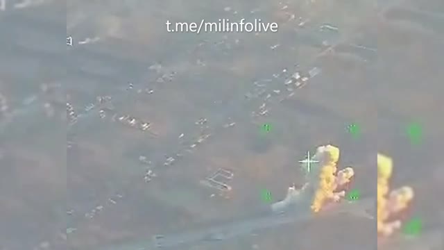 Strike of Russian UAVs on Ukrainian positions and effect of loitering ammunition