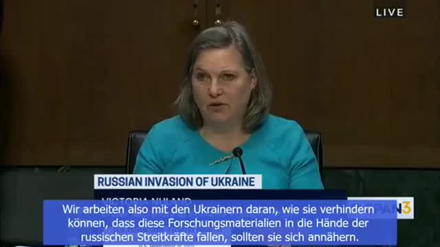 Victoria Nuland bestätigt die Existenz von US-unterstützten Biolaboratorien