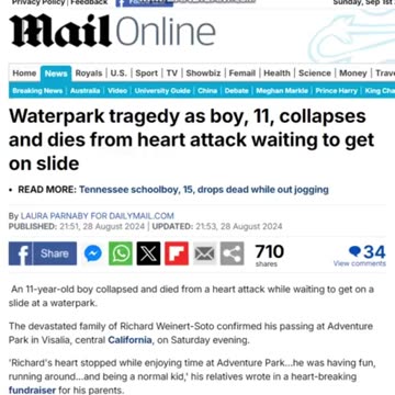 boy 11 collapses and dies from heart attack waiting to get on slide .mp4