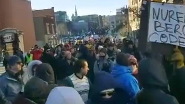 JAN 9 2022 Tens of thousands in Quebec against criminal covid vax pass