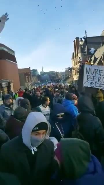 JAN 9 2022 Tens of thousands in Quebec against criminal covid vax pass