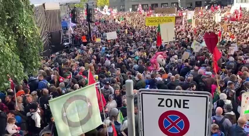 Manifestation à Genève anti-pass covid