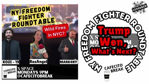 Trump Won What's Next, Wild Fires In NYC - NY Freedom Fighter X Space #premiere