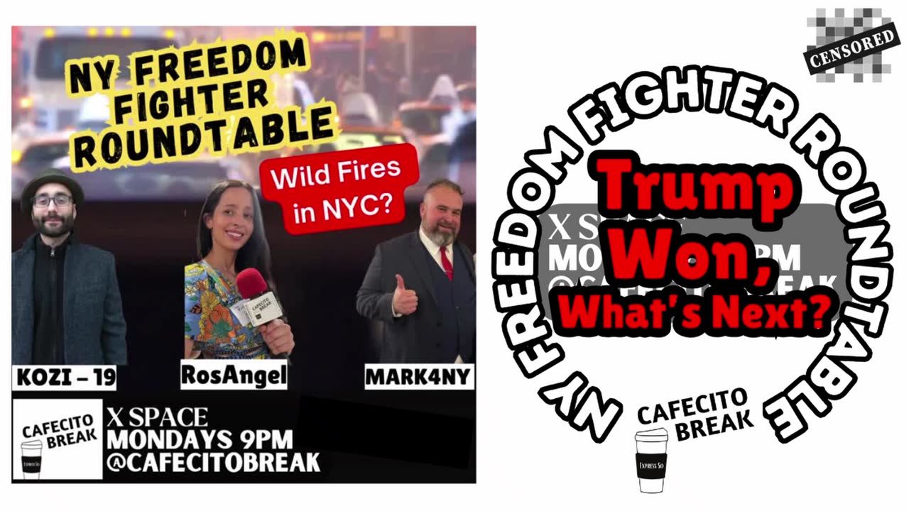 Trump Won What's Next, Wild Fires In NYC - NY Freedom Fighter X Space #premiere