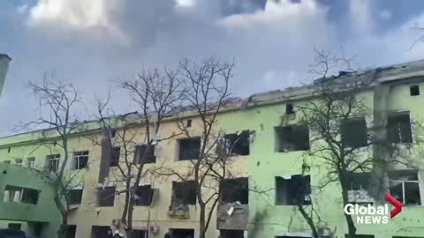 Children’s hospital in Mariupol bombed during ceasefire, Ukraine says