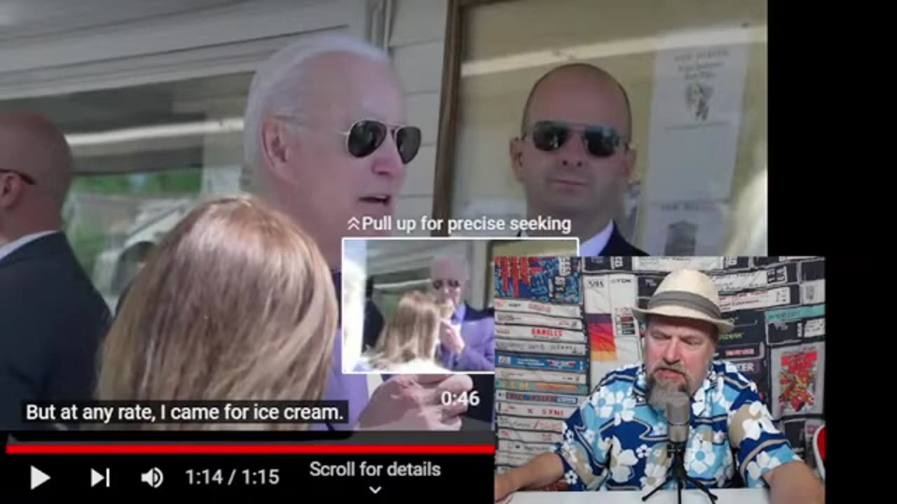 CREEPY JOE BIDEN EATS AN ICE CREAM CONE