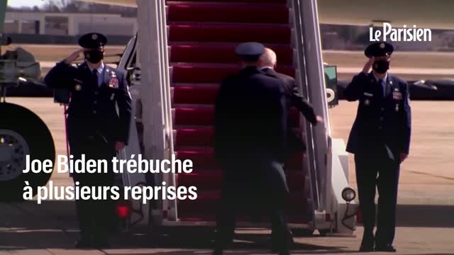 president Joe bidden stumbles on steps of air Force one