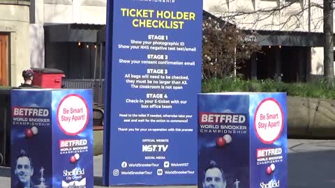 Outside world snooker Championships Sheffield today