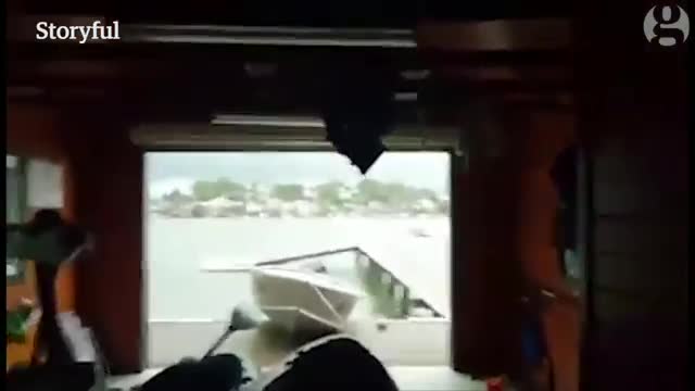 Lightning strike narrowly misses two Australians