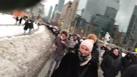 Toronto worldwide freedom march footage - January 22, 2022